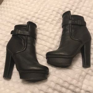 Mega badass black platform heeled boots